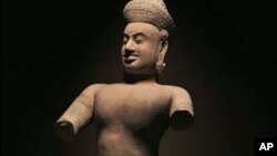 Priceless antiquities - like this statue - were looted from Koh Ker, Cambodia, and have been or are being sold, amid a growing outcry against the legality of doing so.
