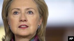 US Secretary of State Hillary Clinton discussing the release of thousands of secret government documents (File Photo)