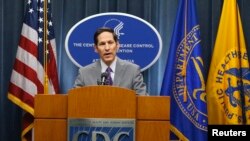 Centers for Disease Control and Prevention Director Dr. Thomas Frieden speaks at the CDC headquarters in Atlanta, Georgia, Sept. 30, 2014.