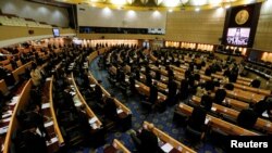 Các thành viên Hội đồng Lập pháp Quốc gia Thái Lan trong một phiên họp ngày 29/11/2016.