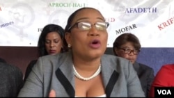 Predica Jean, coordinator for LIFAR a Haitian coalition of women’s rights groups. (VOA Creole Matiado Vilme)