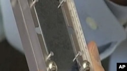 A blood sample is run across a microchip that is treated with a special glue that only collects cancer cells