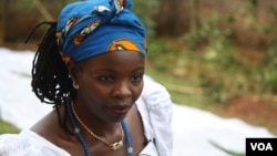 Grace Osakue heads NGO Girls Power Initiative. She says sex trafficking from Nigeria to Europe is often due to lack of awareness. Girls get tricked into volunteering to go, thinking they will get good jobs and wealth overseas. (H. Murdock for VOA) 