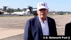 دونالد ترامپ پیش از بازگشت به کاخ سفید، در نیوجرسی به سوالات خبرنگاران پاسخ داد. 