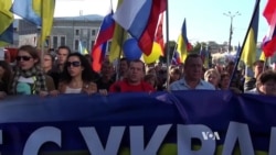 Russia's Opposition Holds Peace March for Ukraine