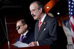 FILE - Chairman of the House Foreign Affairs Eliot Engel speaks during a media briefing on Capitol Hill in Washington, Oct. 31, 2019.