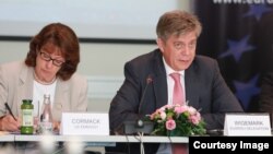 Američka ambasadorica u BiH Maureen Cormack i Predstavnik EU u BiH Lars - Gunnar Wigemark