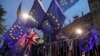 Des manifestants pro-Union européenne devant le parlement britannique à Londres, le lundi 9 septembre 2019.