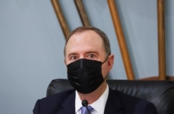 Chairman Adam Schiff, D-Calif., looks on before a House Intelligence Committee hearing on Capitol Hill in Washington, April 15, 2021.