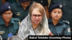 Former Prime Minister Khaleda Zia is being taken to a hospital in Dhaka from her jail for certain medical tests, Apr. 7, 2018.