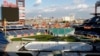 FILE - The start of ice making on the outdoor rink for the 2012 NHL Winter Classic ice hockey game at the ballpark in Philadelphia, Pennsylvania, December 24, 2011.