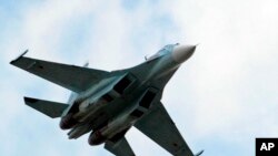 Pesawat jet tempur Rusia Shukoi Su-30. (Foto: dok).