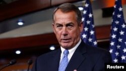 FILE - U.S. House Speaker John Boehner (R-OH) speaks at a news conference on Capitol Hill in Washington, D.C., Jan. 16, 2014.