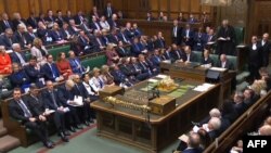 Britain's Speaker of the House of Commons John Bercow speaking in the House of Commons in London where Prime Minister Boris Johnson set out his government's priorities , with Brexit top of the agenda, October 14, 2019.