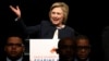 U.S. Democratic presidential candidate Hillary Clinton speaks at the Eagle Academy Foundation’s annual fundraising breakfast in New York City, April 29, 2016.