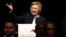 U.S. Democratic presidential candidate Hillary Clinton speaks at the Eagle Academy Foundation’s annual fundraising breakfast in New York City, April 29, 2016.