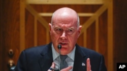 Colonial Pipeline CEO Joseph Blount testifies during a Senate Homeland Security and Government Affairs Committee hearing on Capitol Hill, in Washington, June 8, 2021.