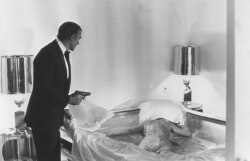 FILE - In this file photo taken on Oct. 22, 1982 British actor Sean Connery is seen during the making of the film "Never say, never again" in Nice.