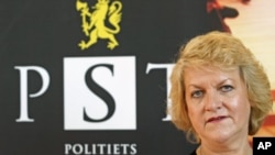 The head of the Norwegian Police Security Service (PST) Janne Kristiansen during an interview in Oslo, July 27, 2011