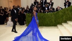 Amanda Gorman attends The Metropolitan Museum of Art's Costume Institute benefit gala celebrating the opening of the "In America: A Lexicon of Fashion" exhibition on Monday, Sept. 13, 2021, in New York. (Photo by Evan Agostini/Invision/AP)
