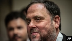 FILE - Jailed Catalan separatist leader Oriol Junqueras, May, 20, 2019.