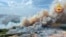 In this photo released by the Italian Firefighters, a view of a violent wildfire that burned the historical pinewood in Pescara, central Italy, Aug. 1, 2021.