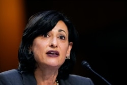 FILE - Dr. Rochelle Walensky, director of the Centers for Disease Control and Prevention, testifies during a Senate hearing on Capitol Hill in Washington, March 18, 2021.