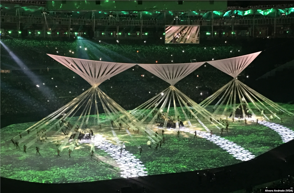 Xafladda furitaanka ciyaaraha Olombikada ee garoonka Maracana, Rio 2016