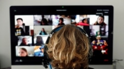 FILE - A student takes classes online using Zoom in El Masnou, north of Barcelona, Spain, April 2, 2020.