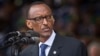 FILE - Rwandan President Paul Kagame addresses the public and dignitaries at a ceremony to mark the 20th anniversary of the Rwandan genocide, at Amahoro stadium in Kigali, Rwanda.