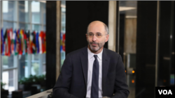 US Special Envoy for Iran Robert Malley speaks to VOA Persian at the State Department in Washington on March 17, 2021, in his first VOA interview since taking office in January. (VOA Persian)
