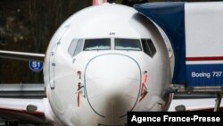 FILE - In this Nov. 18, 2020, photo, a Boeing 737 MAX airliner at the Boeing Factory in Renton, Washington.