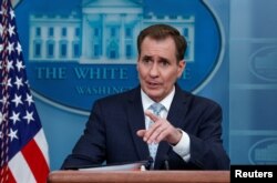 Juru bicara Dewan Keamanan Nasional John Kirby di Gedung Putih. (Foto: Reuters)