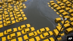 Andorra's Joan Verdu Sanchez crashes during the first run of the men's alpine skiing giant slalom event at the 2014 Sochi Winter Olympics at the Rosa Khutor Alpine Center in Russia.