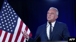 Independent presidential candidate Robert F. Kennedy Jr. speaks in Phoenix, Arizona, August 23, 2024.
