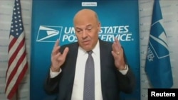 Kepala Kantor Pos Amerika Louis DeJoy memberikan kesaksian kepada Komite Keamanan Dalam Negeri Senat AS. (Foto: Reuters)