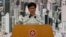 Hong Kong's Chief Executive Carrie Lam attends a press conference, June 15, 2019, in Hong Kong.