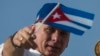 Le président cubain Miguel Diaz-Canel sur la Place de la Révolution, à La Havane, à Cuba, le 1er mai 2018.
