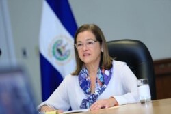 La canciller salvadoreña, Alexandra Hill.