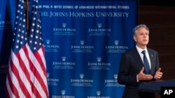 Державний секретар Ентоні Блінкен заявив, що мета США і партнерів полягає у тому, щоб Україна не просто вижила, але й процвітала як динамічна, успішна демократія.  13 вересня 2023 р., Вашингтон, США. AP Photo/Cliff Owen