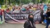 Ilustrasi desakan penghapusan kekerasan seksual terhadap perempuan. (Foto: Sasmito)