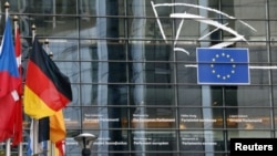FILE - European Parliament building in Strasbourg.