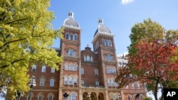 FILE - The campus of Washington and Jefferson College in Washington, Pa., Oct. 22, 2020.
