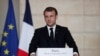 French President Emmanuel Macron looks on during a press conference with the Belgium's Prime Minister after a meeting at the Elysee Palace in Paris, on Dec. 1, 2020. 