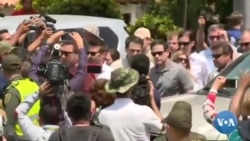 Le sénateur américain Marco Rubio à la frontière entre la Colombie et le Venezuela