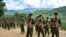 FILE - Kachin Independence Army cadets gather for drills at KIA Headquarters in Laiza, Myanmar, in October. (P. Vrieze/VOA)