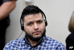 Jose Ibarra listens through an interpreter during his trial at Athens-Clarke County Superior Court, Nov. 20, 2024, in Athens, Georgia. (Hyosub Shin/Atlanta Journal-Constitution via AP)