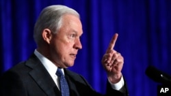 Le ministre américain de la Justice, Jeff Sessions, 21 juin 2017. 