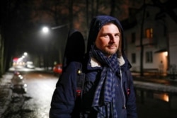 FILE - Kastus Lisetsky is pictured in Minsk, Belarus, Dec. 18, 2020. Lisetsky, 35, who was sentenced to 15 days in prison for attending a protest, was hospitalized with a high fever after eight days in custody and was diagnosed with double pneumonia.