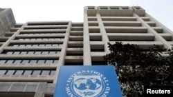 Le bâtiment du siège du Fonds monétaire international (FMI) à Washington, États-Unis, le 8 avril 2019. (REUTERS / Yuri Gripas)